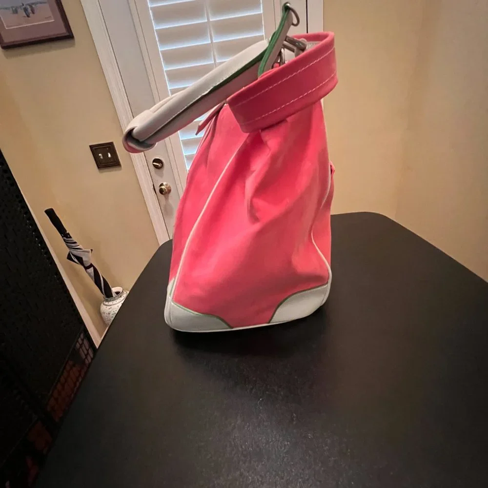 Diane Von Furstenberg pink weekend tote with accessories bags, brush, tag